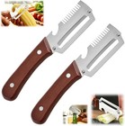 2-pack Multifunctional Vegetable Peeler  3 In 1 Kitchen Peeler With Wooden Ha   
