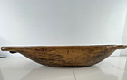 Antique Primitive Hand-carved Wooden Dough Bowl - Large Rustic Trencher 27 