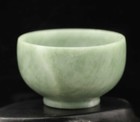 China Natural Jade Hand Carved Statue Little Bowl Tea Cup Wine Cup