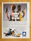 Larry Bird Celtics Magic Johnson  Lakers Converse Original 1986 Print Ad  86-1