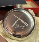 Vintage James Purdey   Sons Engraved 6 Oz Pocket Flask New In Original Box