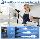 3-level Remote Handle Steam Cleaner 10s Fast Heat-up   47 3oz Tank 2500w Steamer