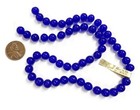 50 Vintage Glass Cobalt Blue 8mm  Smooth Round Loose Beads 4580
