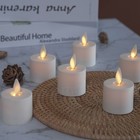 Luminara Flameless Tealights Candles With Remote Ivory Votive Tea Light 6-pack