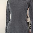 Black Shimmer Asymmetrical Mini Dress Glam
