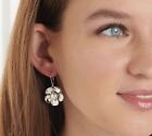 Or Paz Sterling Silver Cultured Pearl Flower Lever Back Earrings