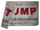 3x5 Trump 2024 Make America Great Again White Flag Poly Grommets Maga 100d