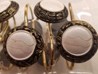 New 12pc Vintage Fairmont Hand Painted Crafted Resin Shower Curtain Hooks Rare