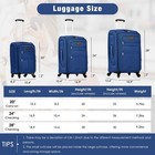 5-piece Navy Blue Polyester Softside Spinner 20 24 28  Luggage Set With Expandab