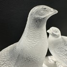 Full Set Of 3 Lalique Crystal Quail Partridge Perdrix Birds Debout Couchee Exc