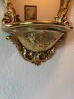 Vintage Syroco Gold Ornate Wall Mirror Shelf Hollywood Regency Wall Decor