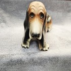 Vintage Plastic Basset Hound Coin Bank  With Stopper  