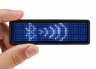 Blue Led Digital Scrolling Message Name Tag Badge Bluetooth pc Programmable New 