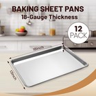 12-pack Half-size Baking Sheets Aluminum Commercial Multi-purpose 13  X 18 
