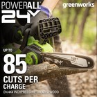 Greenworks 24v 12  Brushless Cordless Chainsaw  tool Only  - Storm Clean-up  Pru