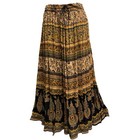 Indian Ethnic Crinkled 90s Vintage Broomstick Hippie Boho Peasant Long Skirt
