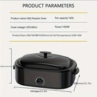 16qt 1450w Electric Roaster Oven Large Capacity Turkey Roaster Cooking Baking Us
