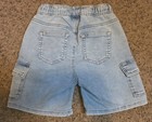 Cat   Jack Boys Denim Cargo Shorts Light Wash Blue Size S Drawstring Pockets