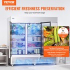 Vevor Commercial Refrigerator 60 42 Cu ft Reach In Upright Refrigerator 3 Doors