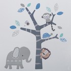 Bedtime Originals Jungle Fun Wall Decals - Blue  Gray  Animals  Jungle  Safari