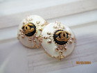 Chanel 2 Buttons   24mm White  Gold Tone  Metal    This Is For 2
