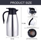 71oz Thermal Coffee Carafe With Stainless Steel Liner  67 6 Ounces  Silver