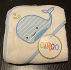 Circo Baby Boy Whale Bath Hooded Towel Terry And Washcloths Blue Infant New