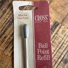 Vintage Cross Pen Blue Fine Ball Point Ink Cartridge Refill 8512 Nos