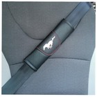 2pcs Fashion Carbon Fiber Leather Car Seat Belt Shoulder Pad For Ford Mustang