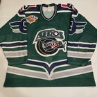 Game Worn Todd Harkins Houston Aeros 1994-95 Ihl Hockey Jersey Vintage Green 54