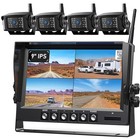 1080p Wireless Rv Backup Camera 9  Dvr Quad Monitor Reversing For Trailer Truck