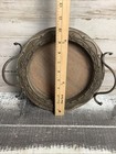 Wooden Decorative Tray With Metal Handles 10  Round