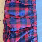 Jc Penney Tartan Plaid Queen Dust Ruffle Bed Skirt Red Cotton Holiday
