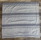 Ralph Lauren 2 Euro Pillow Shams Blue Gray Geometric Stripes Farmhouse Cotton