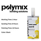 Polymix Black Metal Panel Bond 60 Minute Cartridge 200ml