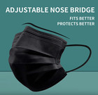 100 Pcs Black Face Mask Mouth   Nose Protector Respirator Masks