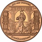 1 Oz Copper Round -  10 Bison Note