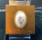 Vintage Powder Compact 50   s Evans Quality Loose Unused Brass  Guilloche  203