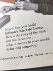 Vintage 1960 Lionel Manual Famous Inventor Series Edison Electric Lamp No  3102 