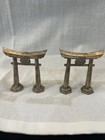 Vintage Japanese Sterling Tori Shinto Gates Salt   Pepper Shakers With Box