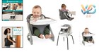 Travel Booster Seat Gray Portable High Chair And Booster For Infants