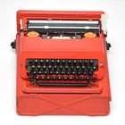 Olivetti Valentine Typewriter Red With Case Rare Collectible Made In Italy