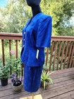 Vintage 1980s Rimini 2pc Tailored Skirt Suit  Embroidery Details  item A33 