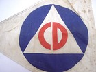 Vintage Wwii   Post Civil Defense   cd  Pennant   Water Transfer   Peel Stickers