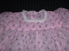 Vtg 1950 s Little Girls Toddlers Sheer Dress Pink W  Roses 12 Mos