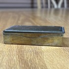 Antique Brass Phonograph Needle Box Ges Gesch Austria Marked Heavy For Size Orig