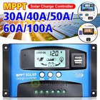 30 60 100a Mppt Dual Usb Solar Panel Battery Regulator Charge Controller 12v 24v