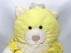 Vintage Fisher Price Puffalump 8002 Yellow Kitty Cat 1986 Dress Nylon Plush