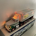 1992 Hess Toy Truck 18 Wheeler And Racer Car Lights Work Original Box Christmas