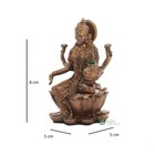 Resin 3  Laxmi Copper Finish Hindu God Statue Laxmi Ji Idol Figurine Decoration